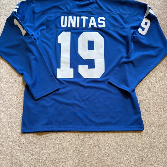 Johnny Unitas #19 Long Sleeve Jersey 1970 Throwback Authentics Men's Size 54 - Picture 5 of 7